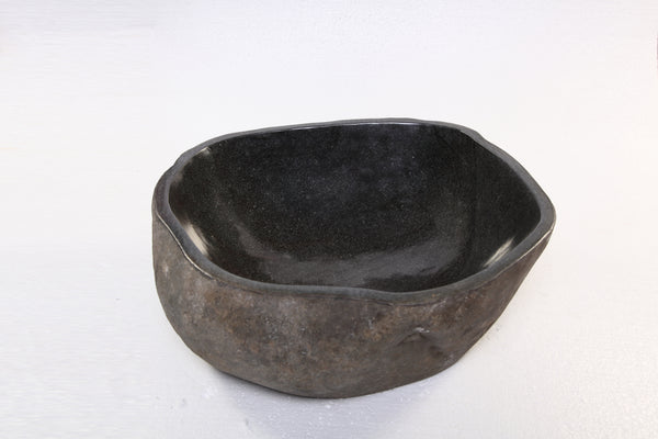 Round Free Form River Stone Vessel 3