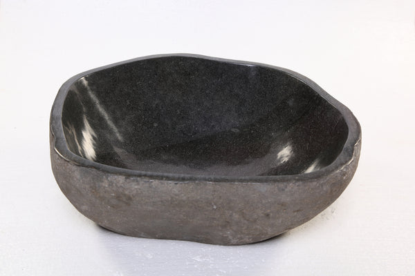 Round Free Form River Stone Vessel 3