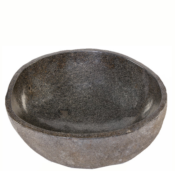 Round Free Form River Stone Vessel 4