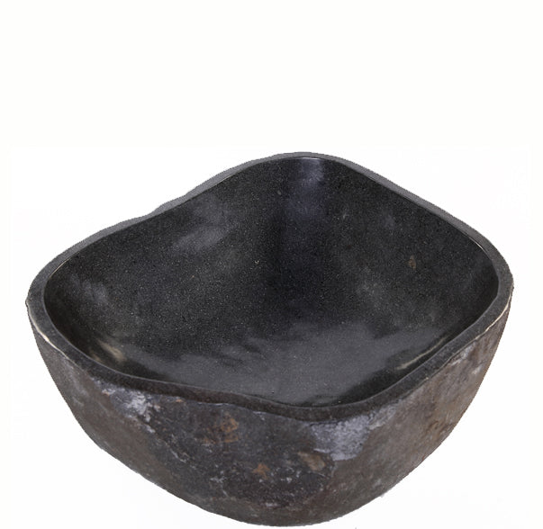 Round Free Form River Stone Vessel 5