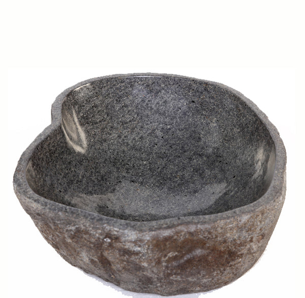 Round Free Form River Stone Vessel 6