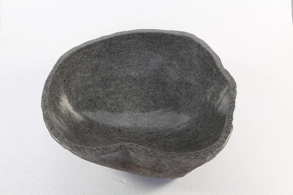 Round Free Form River Stone Vessel 6