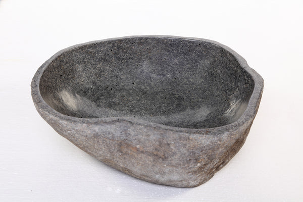 Round Free Form River Stone Vessel 6