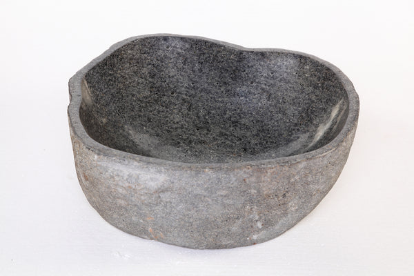 Round Free Form River Stone Vessel 6