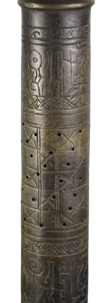 Solid Turkish Brass Candle Holder with Hand Etched Patterns 2