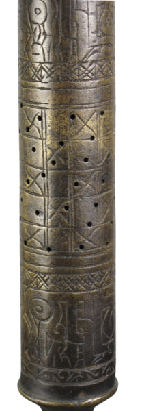 Solid Turkish Brass Candle Holder with Hand Etched Patterns 2