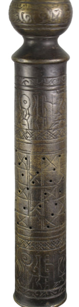 Solid Turkish Brass Candle Holder with Hand Etched Patterns 2