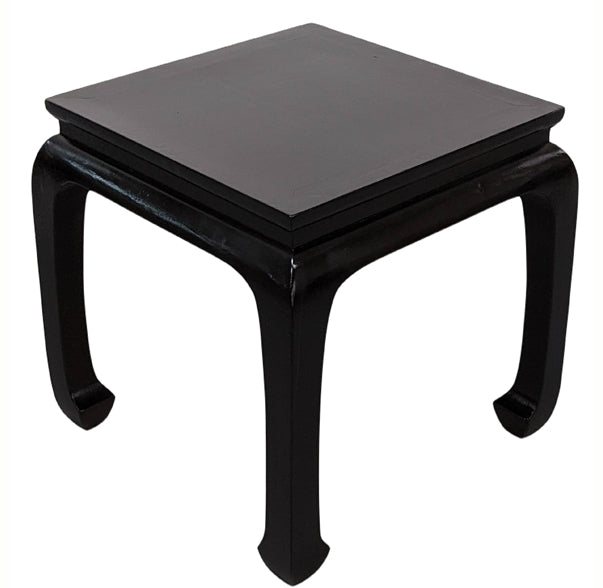 Ming Black Lacquer Square Chinese Side Table