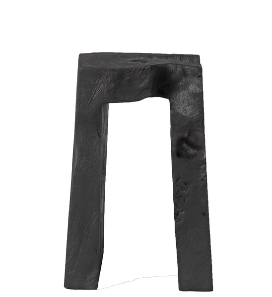 Sculptured Teak Accent or Side Table  or Stool 1