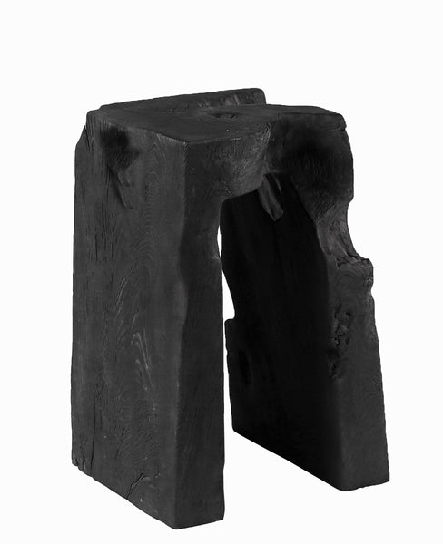 Sculptured Teak Accent or Side Table  or Stool 1