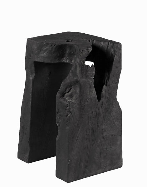 Sculptured Teak Accent or Side Table  or Stool 1