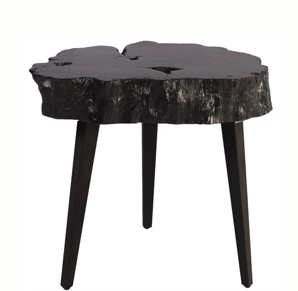 Black Lychee Living Edge Accent or Side Table 2