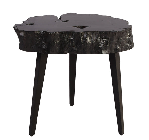 Black Lychee Living Edge Accent or Side Table 2