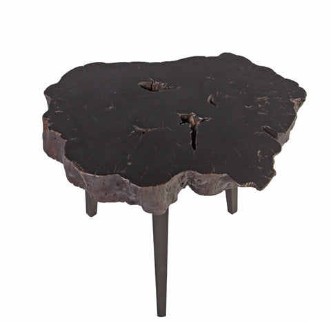 Z-Black Lychee Living Edge Accent or Side Table 3