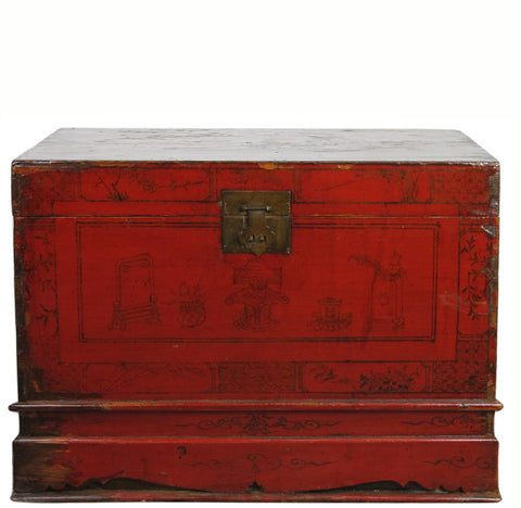 Red Antique Trunk 1