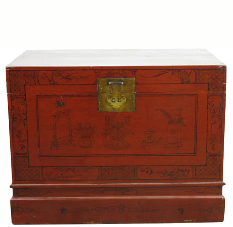Red Antique Trunk 2