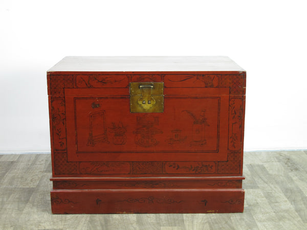 Red Antique Trunk 2