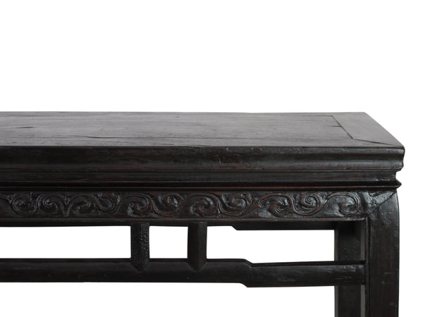 Hebei Accent Table or Console Table with Hand Carved Front