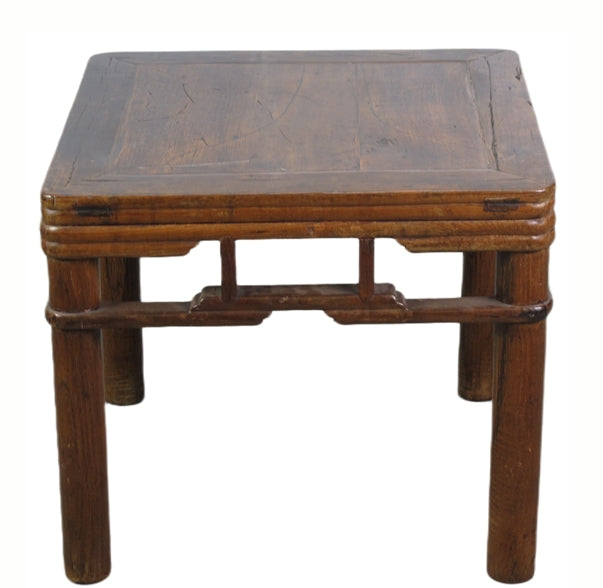 Antique Chinese Square Brown Accent Table or Coffee Table