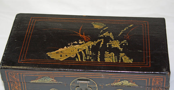 Hand Painted Vintage Chinese Jewelry Box - Dyag East