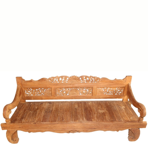 Z-Bali Teak Daybed with Hand Carved Back 3