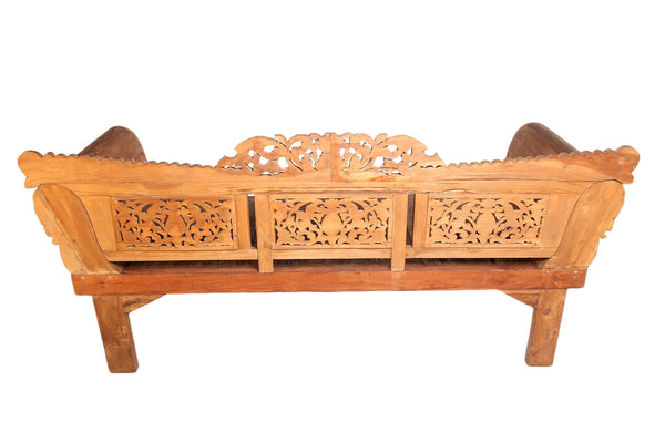 Bali Teak Daybed with Hand Carved Rails 24