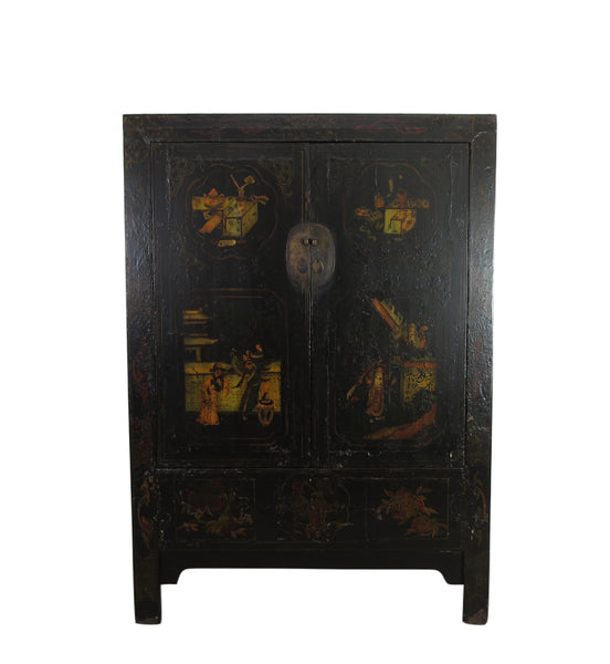 Antique Hand Painted Chinese Cabinet