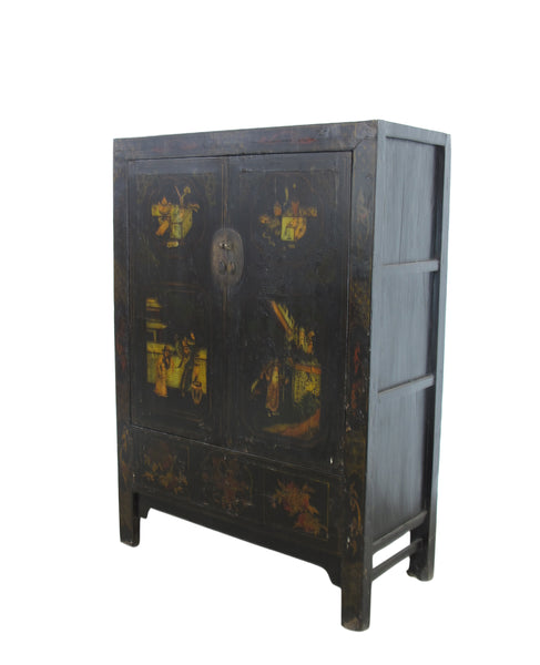 Antique Hand Painted Chinese Cabinet