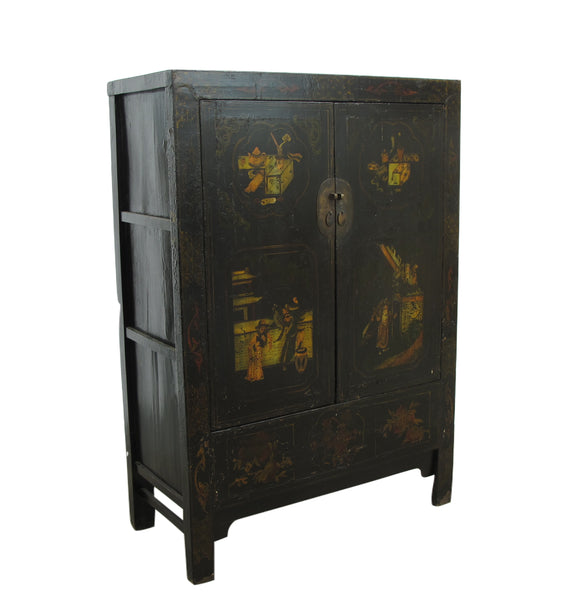 Antique Hand Painted Chinese Cabinet