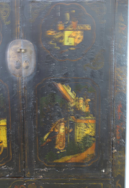 Antique Hand Painted Chinese Cabinet