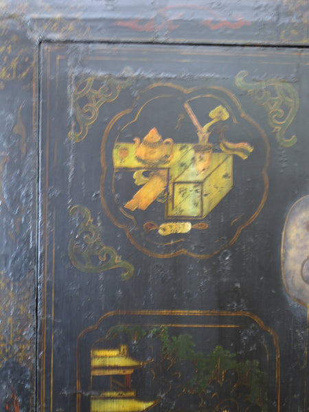 Antique Hand Painted Chinese Cabinet