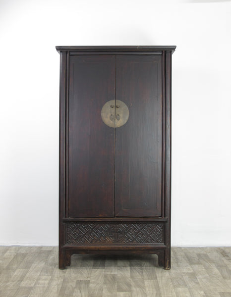 Hand Carved Apron Antique Chinese Cabinet
