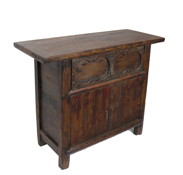 Cabinet with One Hand Carved Front Drawer