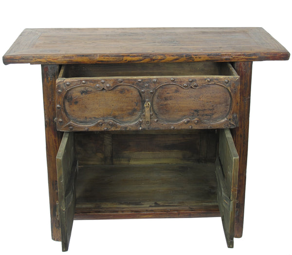 Cabinet with One Hand Carved Front Drawer