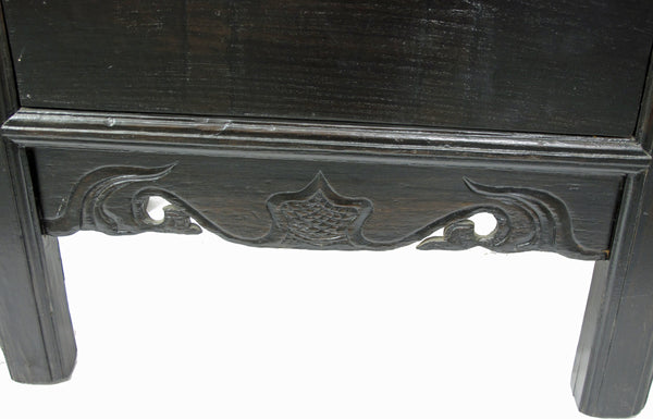 Dark Brown Antique Coffer Table with 2 Drawers