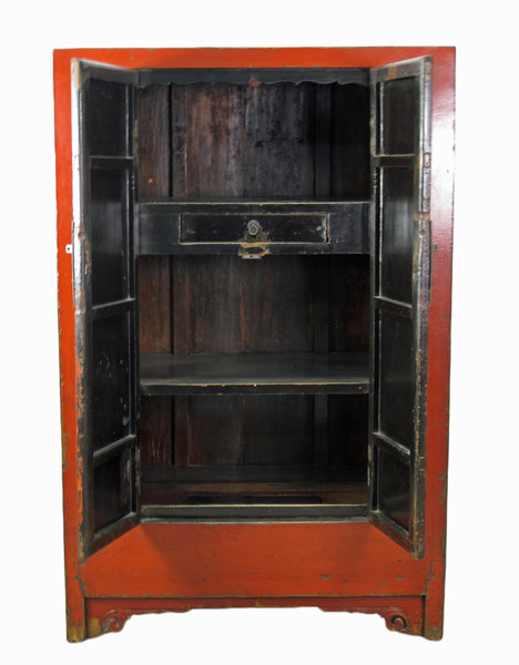 Red Chinese Antique Cabinet