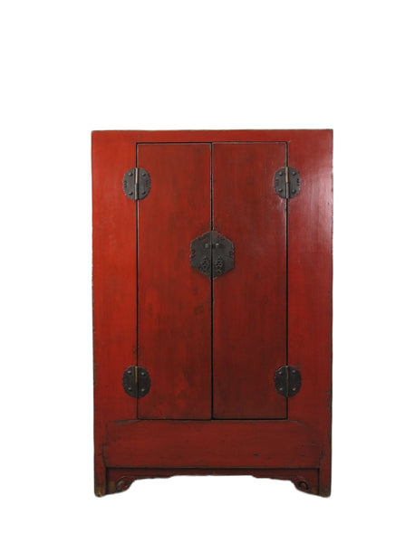Red Chinese Antique Cabinet