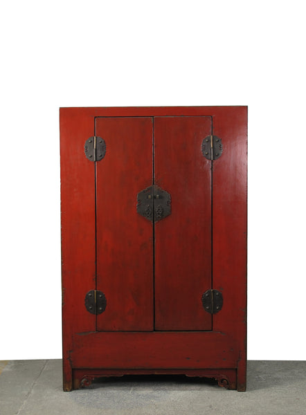 Red Chinese Antique Cabinet