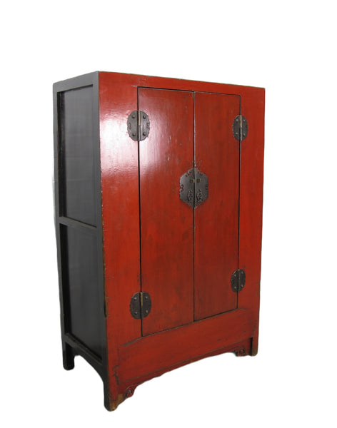 Red Chinese Antique Cabinet