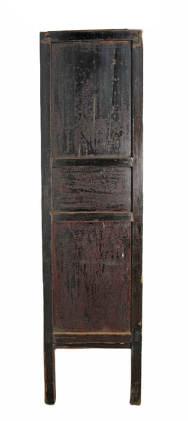 Large 84" Inch Tall  Black Chinese Antique Cabinet
