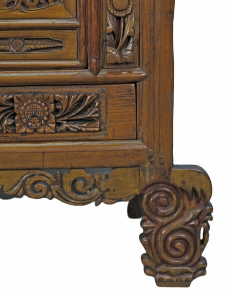 Hand Carved Chinese Antique Cabinet