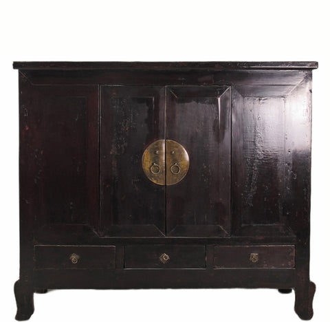 Dark Brown Chinese Antique Cabinet – 56 inches tall
