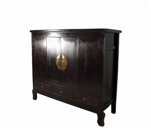 Dark Brown Chinese Antique Cabinet – 56 inches tall