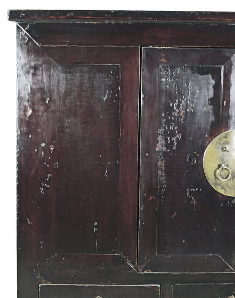 Dark Brown Chinese Antique Cabinet – 56 inches tall
