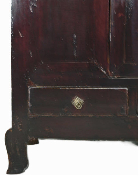 Dark Brown Chinese Antique Cabinet – 56 inches tall