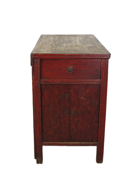 Hand Painted Circle of Mystic Bird Antique Gansu Tibetan Cabinet 2