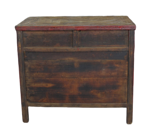 Hand Painted Circle of Mystic Bird Antique Gansu Tibetan Cabinet 2