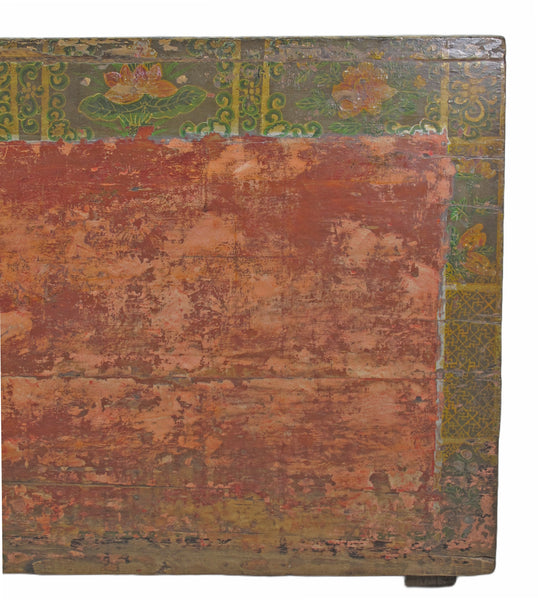 Rustic Red/Green Antique Cabinet