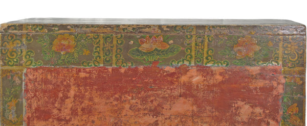 Rustic Red/Green Antique Cabinet