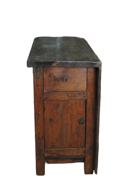 Rustic Red/Green Antique Cabinet
